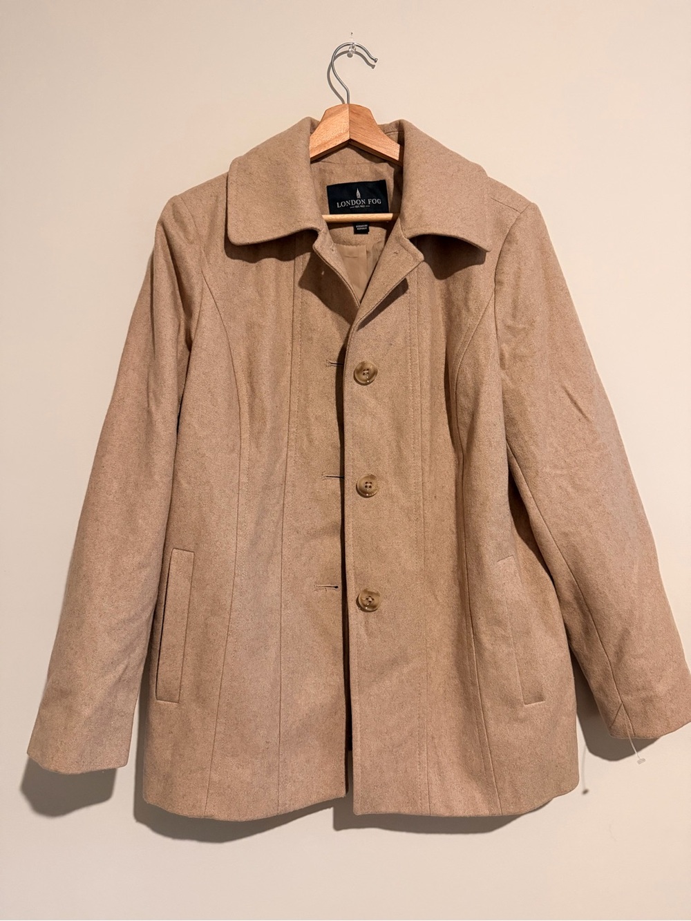 London Fog Women’s Camel Button Coat